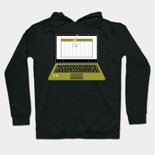 realistic laptop vector illustration display company or scientific report Hoodie